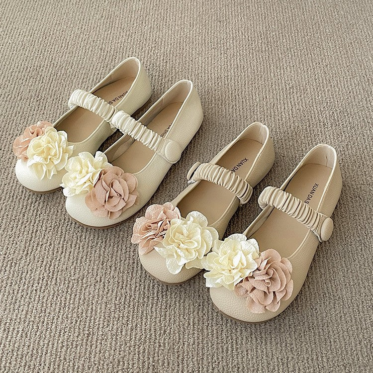 Damen Ballerinas mit floralem Dekor und elastischem Riemen R&B