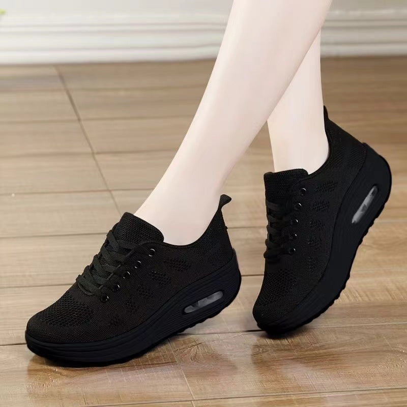Damen Sportliche Sneakers mit Luftpolstersohle und atmungsaktiver Obermaterialstruktur R&B