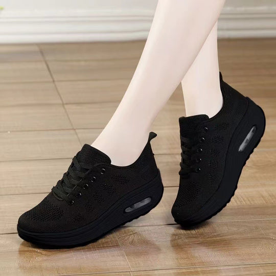 Damen Sportliche Sneakers mit Luftpolstersohle und atmungsaktiver Obermaterialstruktur R&B