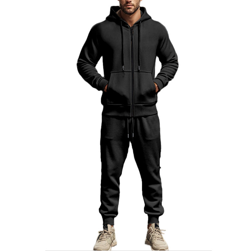 Herren Sportliches Freizeit-Set mit Kapuze und Reißverschluss R&B