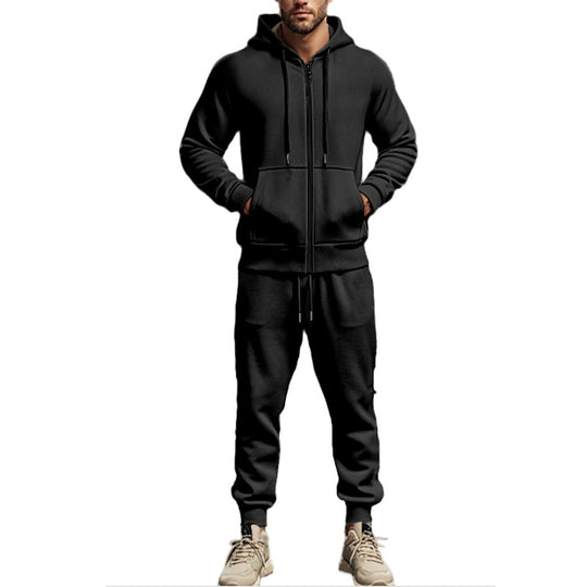 Herren Sportliches Freizeit-Set mit Kapuze und Reißverschluss R&B