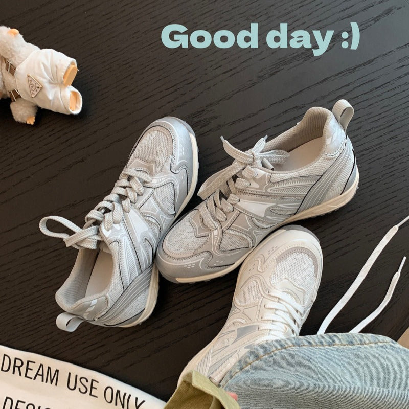 Damen modische Sneakers mit atmungsaktivem Mesh-Obermaterial und rutschfester Sohle R&B