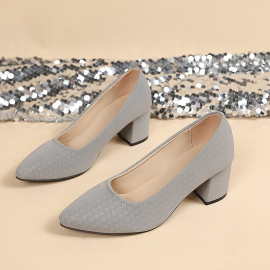 Damen Elegante Absatzschuhe mit tastbarem Zopfdesign R&B