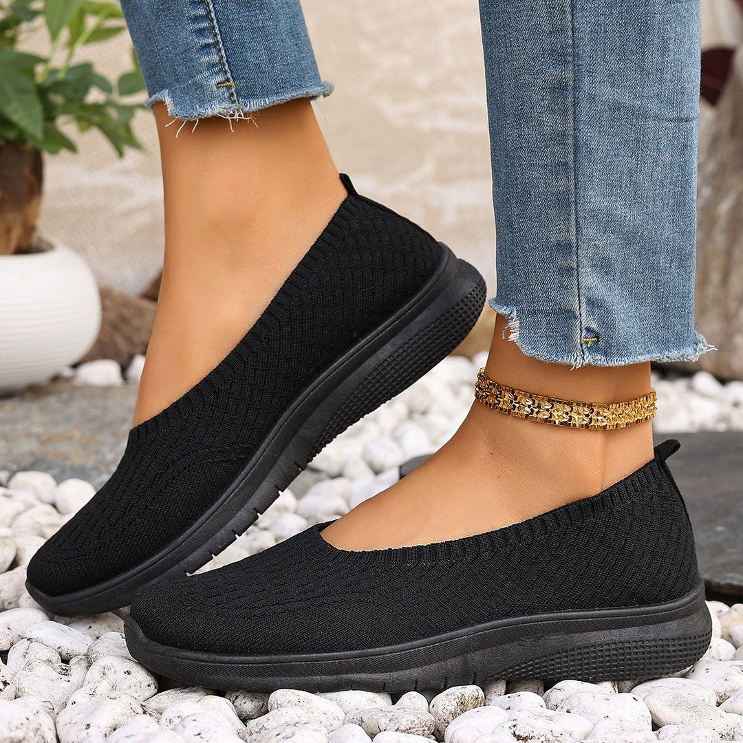 Damen Elastische Slip-On Sneakers mit Komfortsohle R&B
