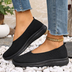 Damen Bequeme Freizeitschuhe mit elastischer Strickoberfläche