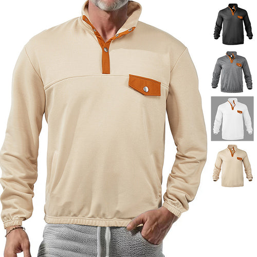 Herren modisches Sweatshirt mit Kragen details R&B