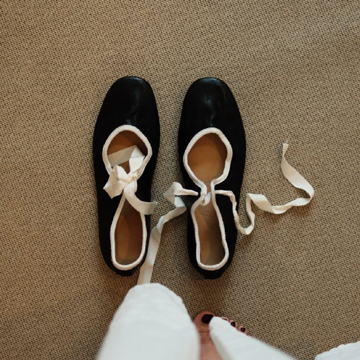 Damen elegante Ballerinas mit dekorativem Schleifenakzent