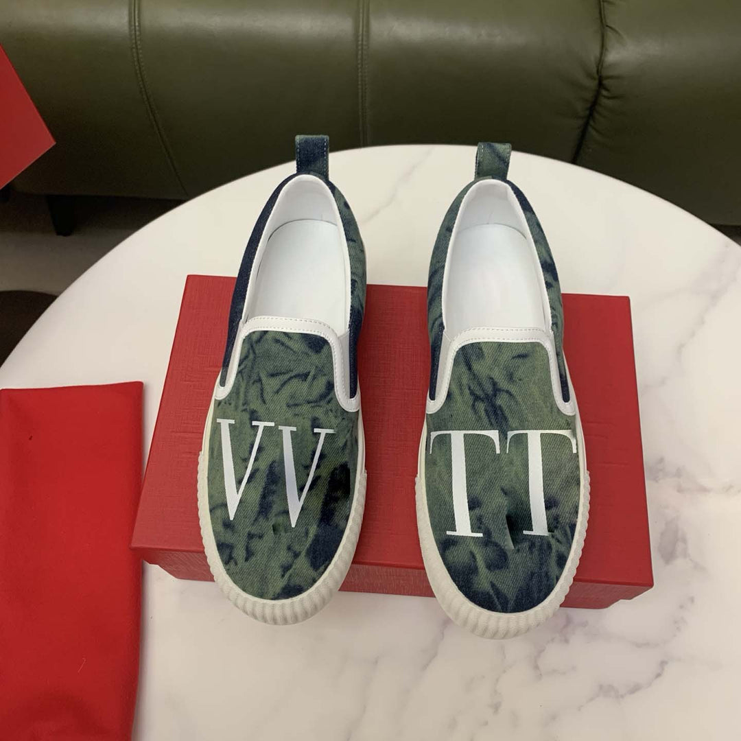 Damen Slip-On Sneakers mit modischem Logo-Design R&B
