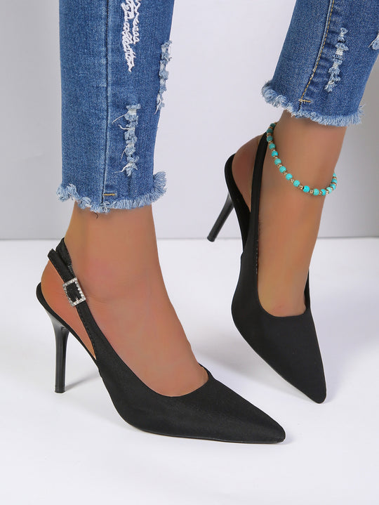Damen Slingback Pumps mit elegantem Spitzer und feinem Material R&B