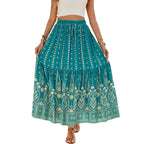 Damen Maxi-Rock mit zartem Paisley-Design und voluminösem Saum R&B
