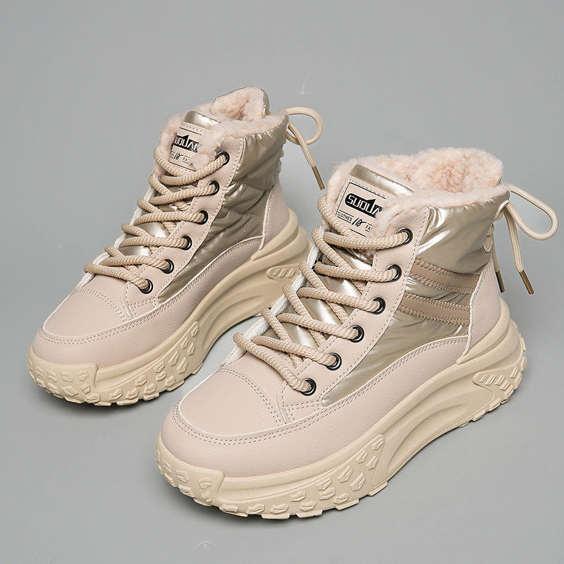 Damen Winterliche High-Top Sneakers mit kuscheligem Innenfutter und rutschfester Sohle R&B