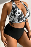 Damen Hochgeschnittener Bikini mit floralem Muster R&B