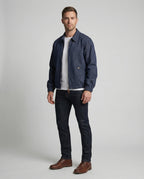 Herren lässige WR&Bjacke mit Hemdkragen, Reißverschluss und elastischen Bündchen R&B