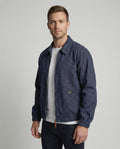 Herren lässige WR&Bjacke mit Hemdkragen, Reißverschluss und elastischen Bündchen R&B