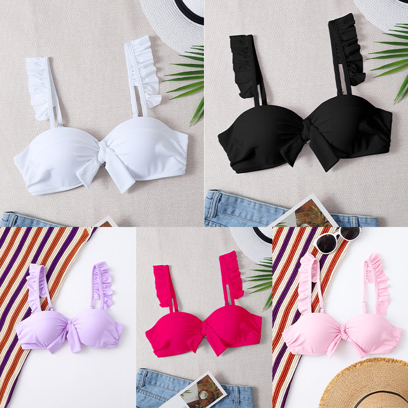 Damen Bikinioberteil mit Rüschendetails R&B
