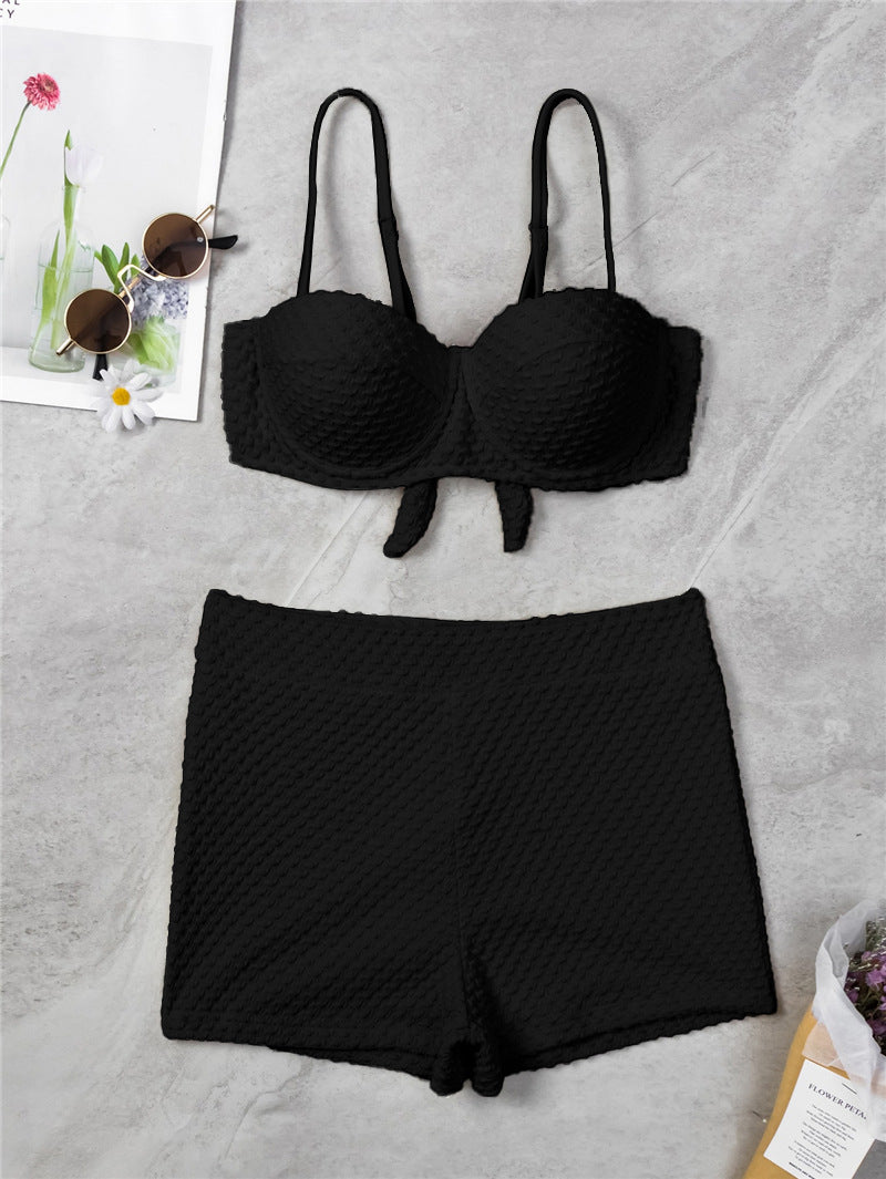 Damen Hoch tailliertes Bikini-Set mit gepolstertem Oberteil R&B