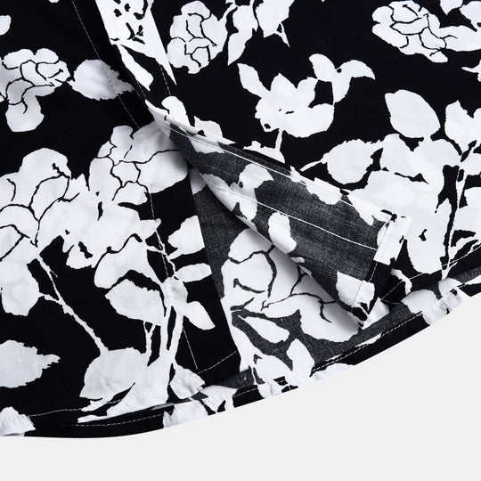 Damen Kurzarmhemd mit floralem Design und lässiger Passform R&B