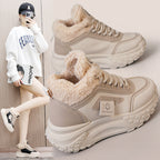 Damen hochgeschnittene Sneakers mit kuscheligem Innenfutter und rutschfester Sohle R&B