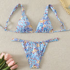 Damen Triangel-Bikini mit frischem floralen Design R&B
