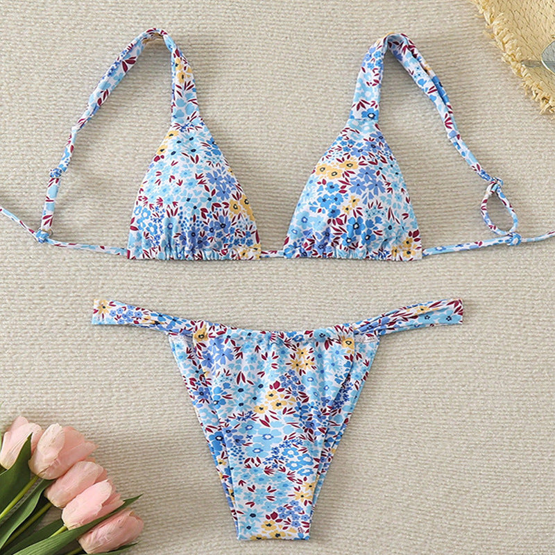 Damen Triangel-Bikini mit frischem floralen Design R&B