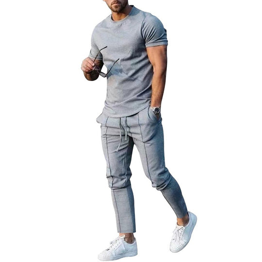 Herren lässiges T-Shirt und Jogginghose Set R&B