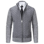 Herren stylische Steppjacke mit strukturiertem Obermaterial und hohem Kragen R&B