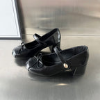 Damen elegante Ballerinas mit modischem Riemen und dekorativer Schleifenverzierung R&B