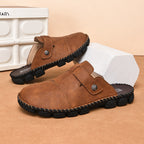 Damen Komfortable Leder-Mules mit verstellbarem Riemen R&B