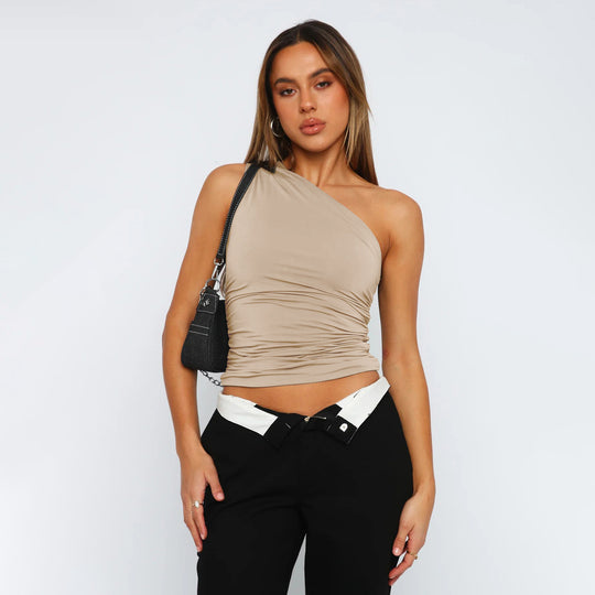 Damen asymmetrisches Rapportoberteil mit Wickeleffekt R&B