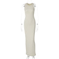 Damen figurbetontes Sommermaxikleid R&B