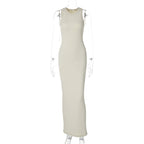 Damen figurbetontes Sommermaxikleid R&B