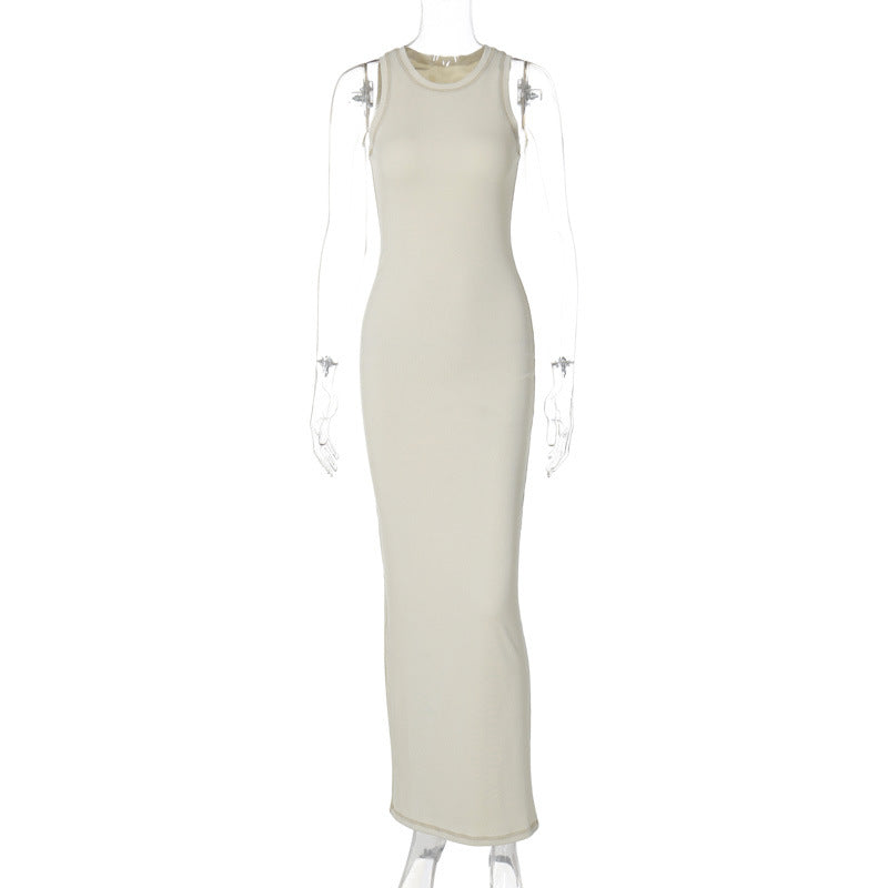 Damen figurbetontes Sommermaxikleid R&B