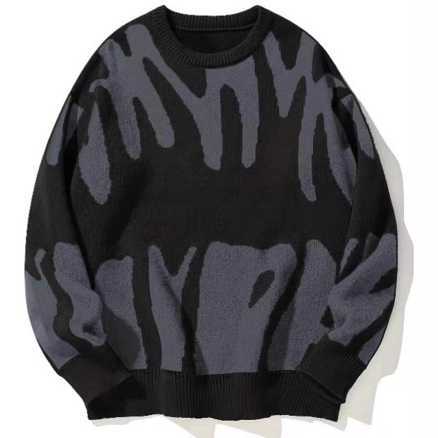 Damen Oversized Pullover mit aufregendem Muster R&B