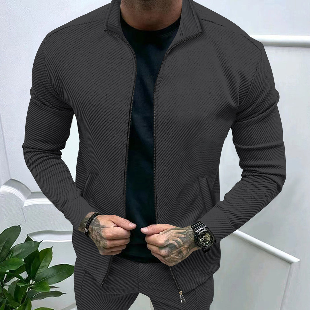 Herren sportliche Jacke mit strukturiertem Design R&B