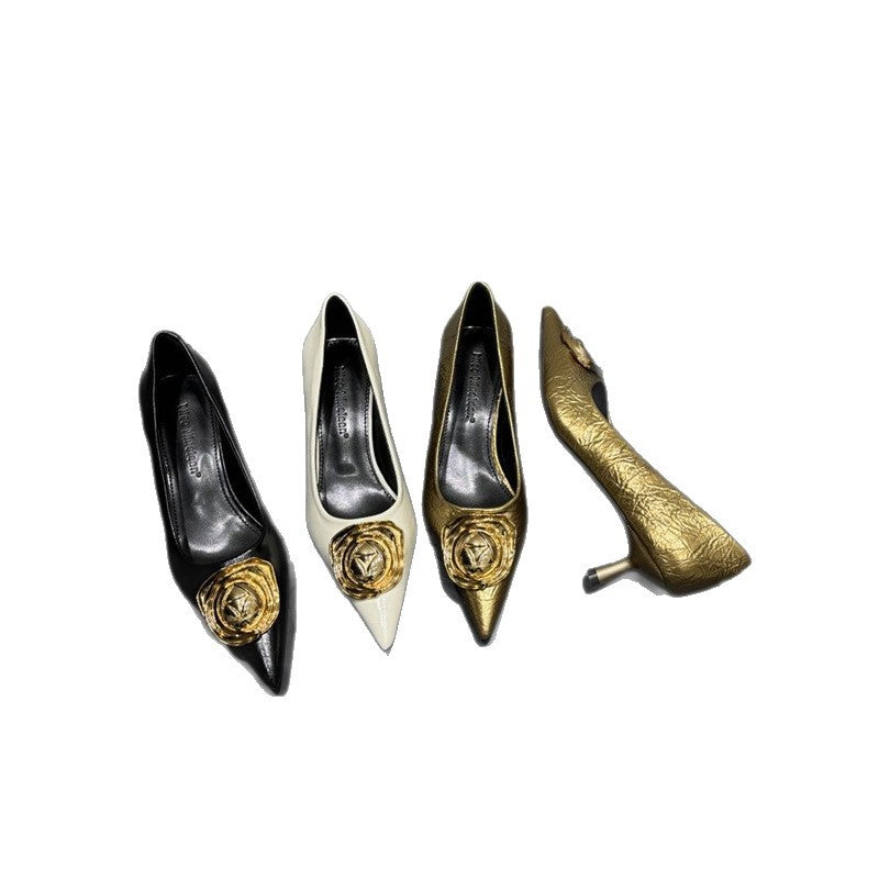 Damen spitze High Heels mit eleganten Blumendetails R&B