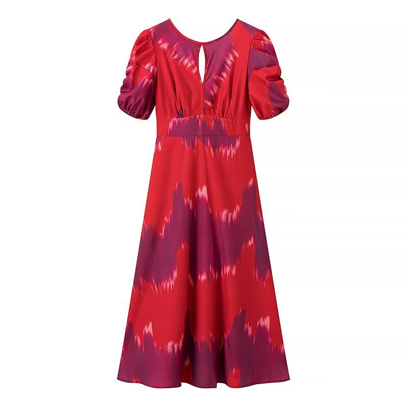 Damen Sommerkleid mit buntem Stickdesign und lockerem Schnitt R&B