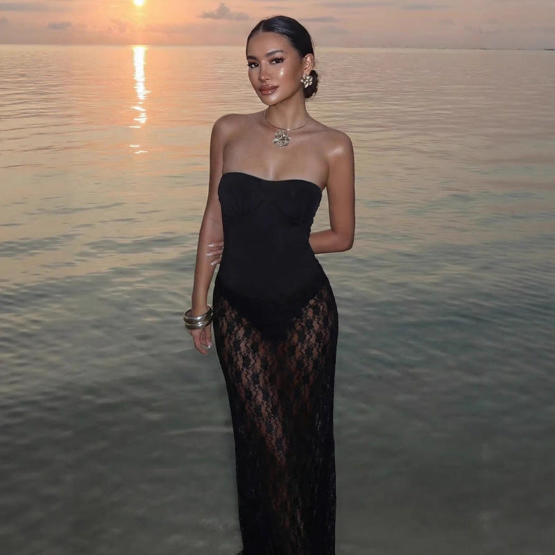 Damen Langarm Kleid R&B