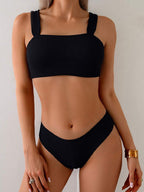 Damen Bandeau-Bikini mit breiten Trägern