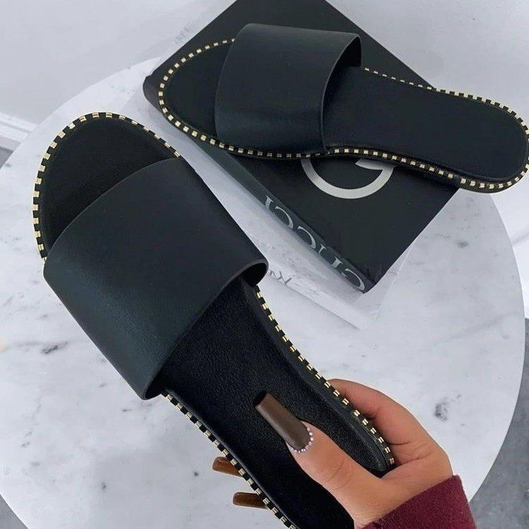 Damen Freizeit-Sandalen mit dekorativem Nietenrand R&B