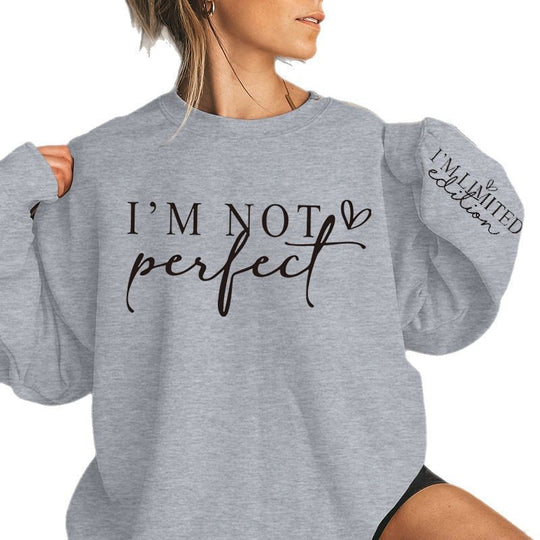 Damen Oversized Sweatshirt mit einzigartigem Statement-Print Heidi Mode