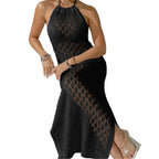 Damen gehäkelter Strandmaxikleid R&B