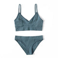 Damen Bikini-Set mit elegantem V-Ausschnitt und verstellbaren Trägern R&B