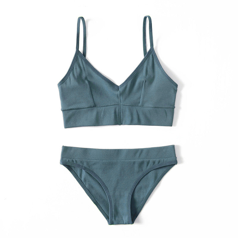 Damen Bikini-Set mit elegantem V-Ausschnitt und verstellbaren Trägern R&B