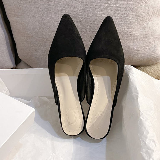 Damen elegante Spitzenschuhe mit offenem Fersenbereich R&B