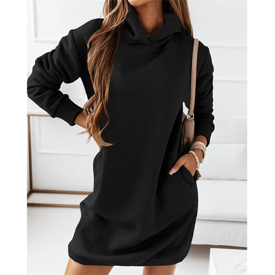 R&B | Stylisches Sweatkleid mit Kapuze