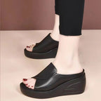 Damen Plattform-Sandalen mit geschwungenem Design und Komfortfußbett R&B