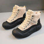 Damen warme High-Top Stiefel mit kuscheligem Innenfutter und rutschfester Sohle R&B
