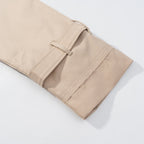 Damen Trendige cropped Trenchjacke mit doppeltem Knopfverschluss R&B