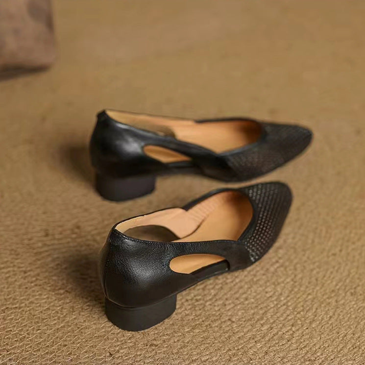 Damen elegante Ballerinas mit atmungsaktivem Lochdesign R&B