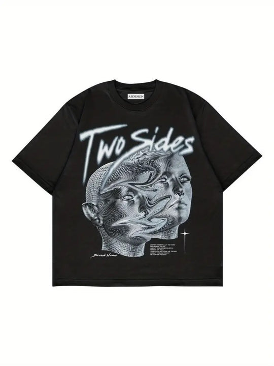 Damen T-Shirt mit künstlerischem Floral-Motiv und lässigem Schnitt R&B